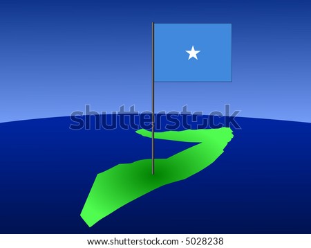 Somali Flag map for piracy 2011