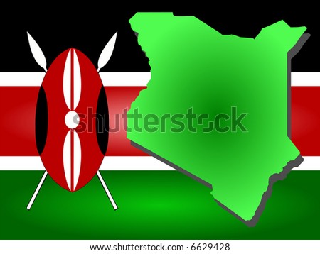 Kenya Flag Map