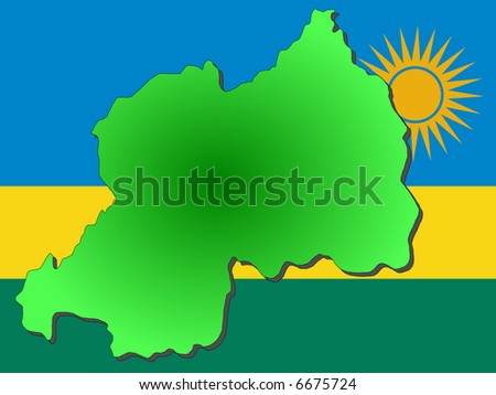 maps of rwanda. stock photo : map of Rwanda