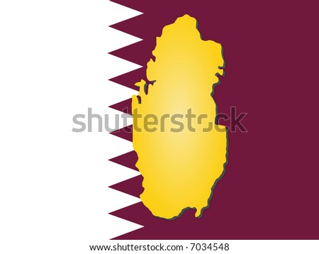 map of qatar doha. outline map of qatar. stock