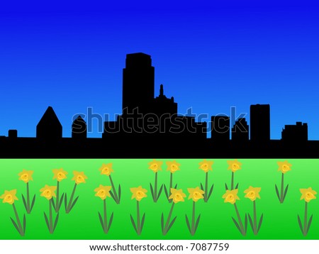 Dallas+skyline+vector+free