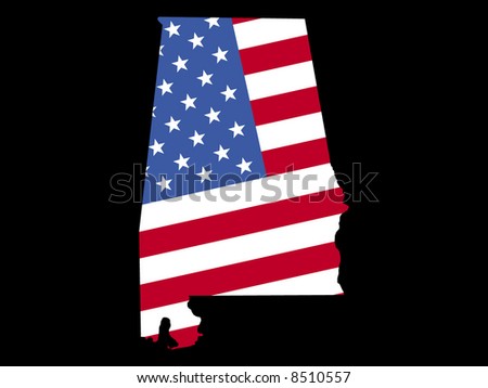 Alabama State Flag. of the State of Alabama