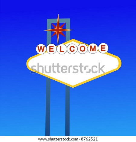 welcome to las vegas sign clip art. stock photo : Blank welcome
