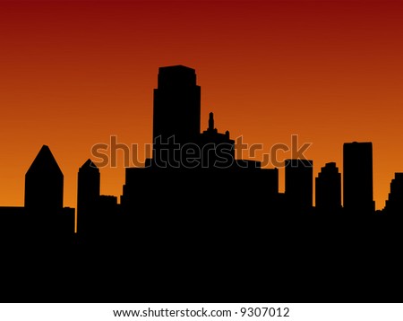 Dallas+skyline+vector+free