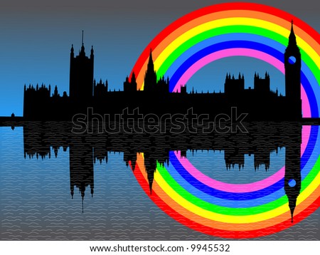 houses of parliament logo. stock vector : Houses of