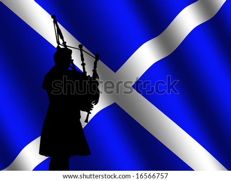 Cartoon Scotland Flag