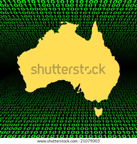 Australia Map Green