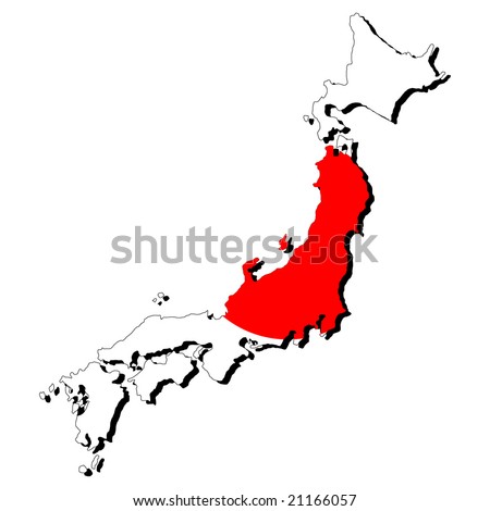 japan map. stock vector : map of Japan