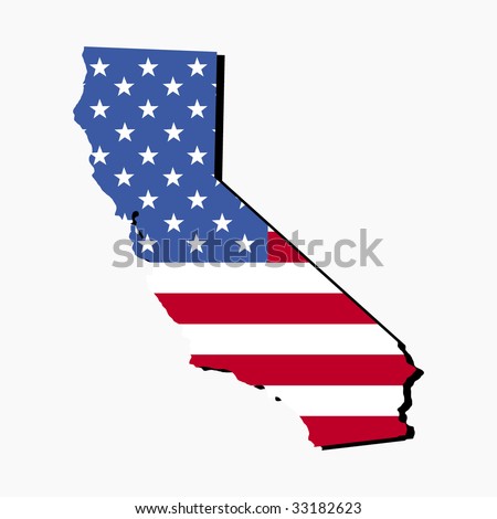 California+flag+map