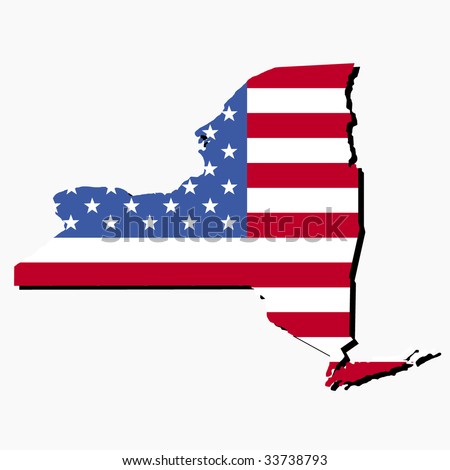 new york state flag outline. of the State of New York