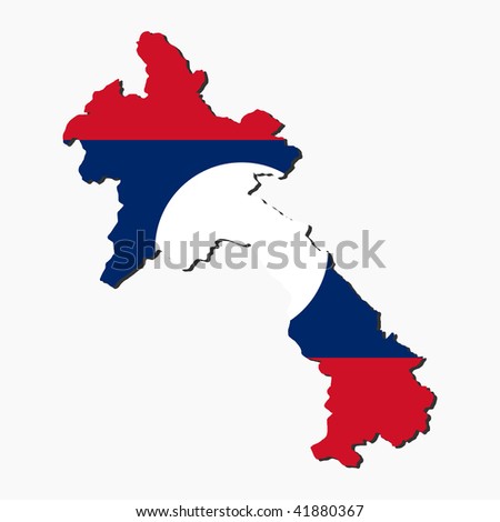 map of laos. tags flag laos
