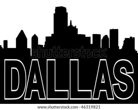 new york skyline silhouette. stock vector : Dallas skyline