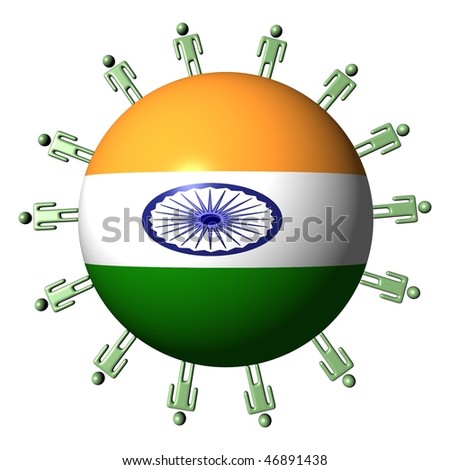 Round Indian Flag