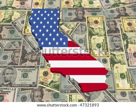 California+flag+map