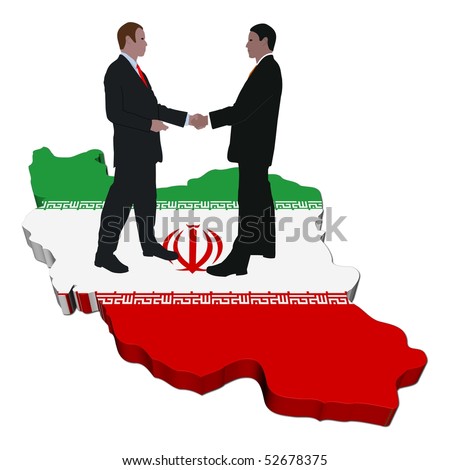 Iran map flag illustration