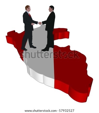 Peru map flag illustration