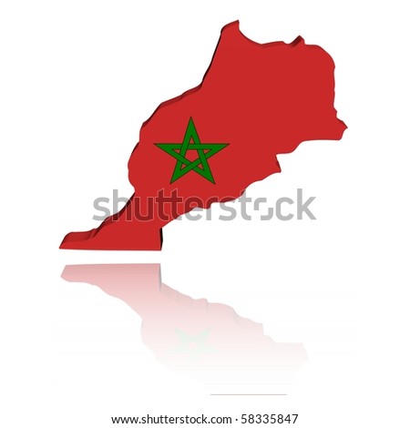 morocco map flag