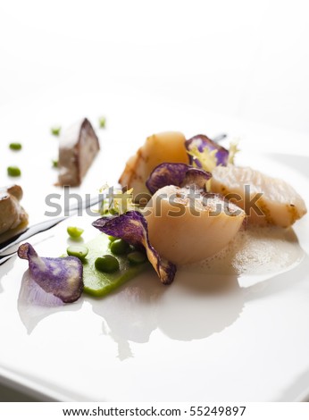 gourmet food on white plate for a birthday or other holiday meal