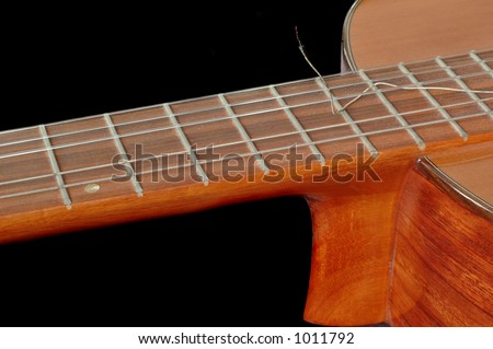 Broken string on a classical guitar