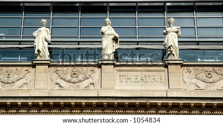 On the opera house fronton, 8 muses have been placed (Uranie, the ninth one was removed to respect the symetry of the building). Lyon - France