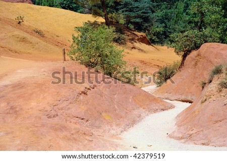 This land is made of is a natural pigment that was used in paints.