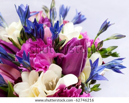 closeup shot of colorful bouquet