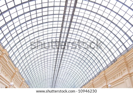 High ceiling, interior in  GUM in Moscow,Russia