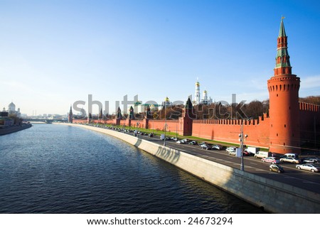 stock photo : Kremlin wall and