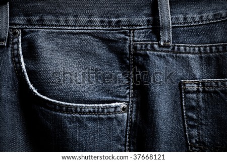 Black jeans pocket