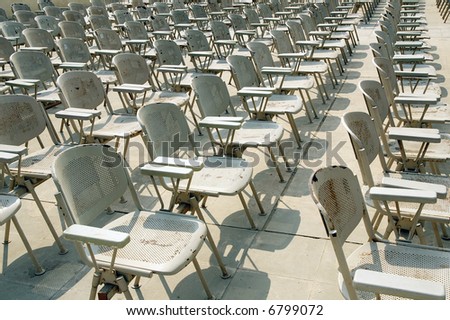 Rows of chairs background