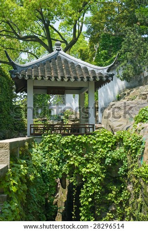 Pavilion in the traditional chinese garden, Suzhou, China