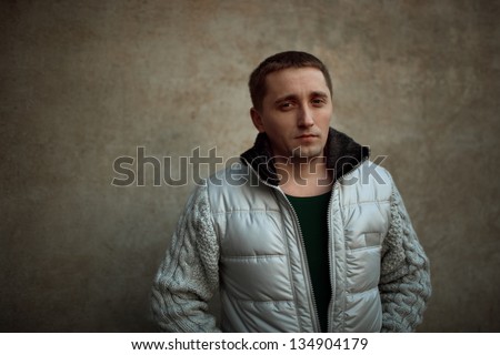 confident young man on street