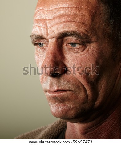 closeup portrait of old man