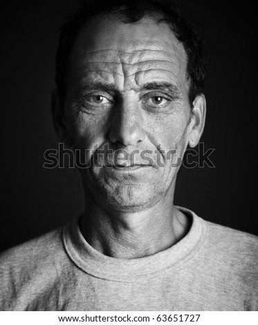 closeup portrait of old man