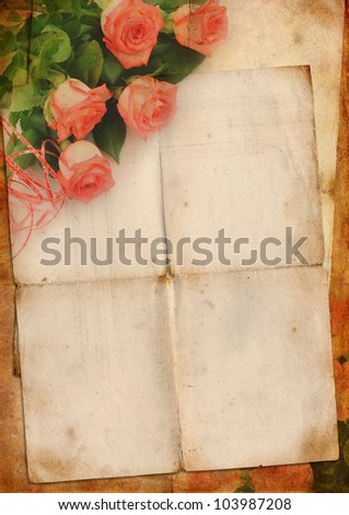 Blank for romantic letter