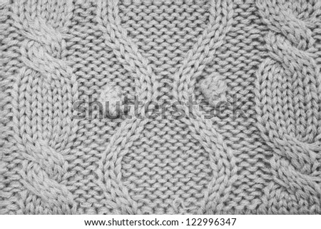 nordic pattern knit in gray wool
