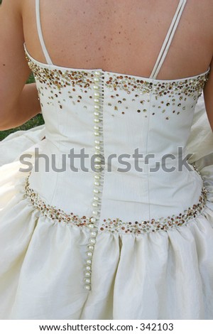 bridal dress back detail