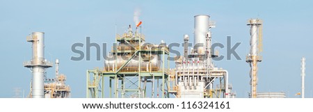 Panorama of Industry boiler in Oil Refinery Plant