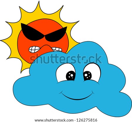 Partial Cloudy with Sun Icon for Weather forecast