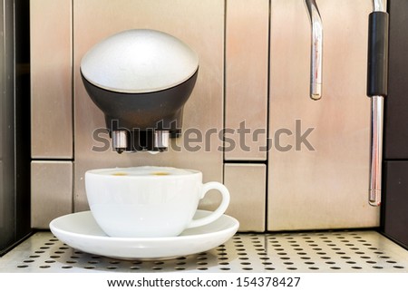 Hot Latte form Coffee machine