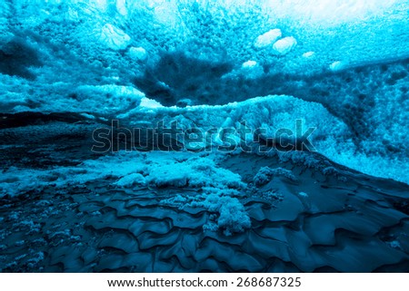 Ice Cave at Jokulsarlon Glacier Iceland