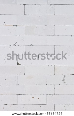 White Light Weight Concrete Brick Wall