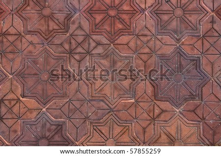 Pattern of Stone cubes, path, background