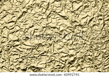 Pattern of Wrinkled Aluminum Foil Paper, closeup