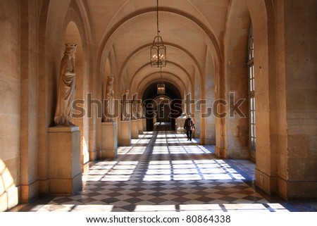 Corridor of Versailles Chateau Palace Paris France