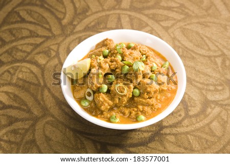 Soya Chaap Cooked in a Creamy Sauce, Indian Food