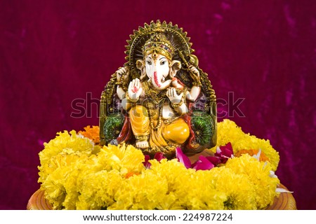 Hindu God Ganesh at Diwali Festival
