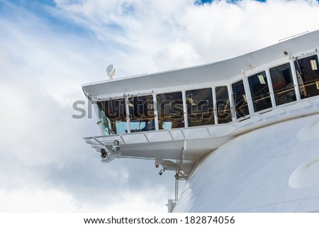 Captains Bridge on a Luxury Cruise Ship