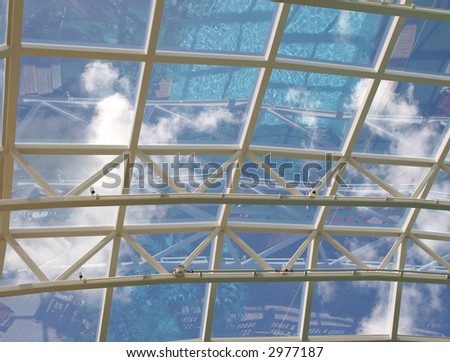 glass over pool