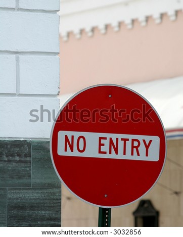 A No Entry sign on a street
